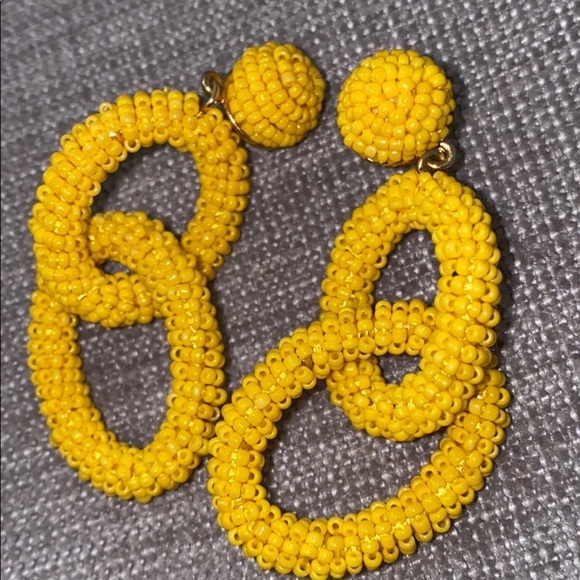 Encrusted beaded drop earrings - Picture 5 of 5